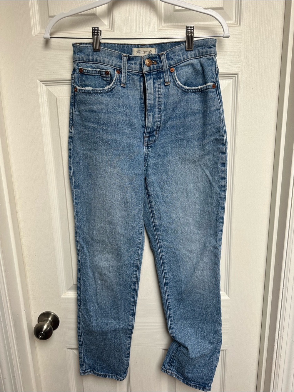 Madewell High-Rise Straight Jeans - Light Blue Denim